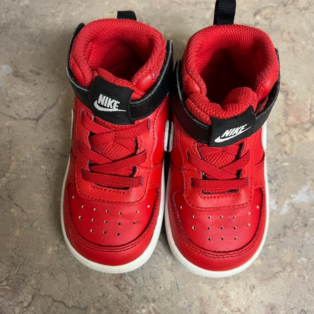 Nike Red and Black High-Top Sneakers